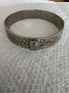 Coach Silver Tone Bangle Bracelet